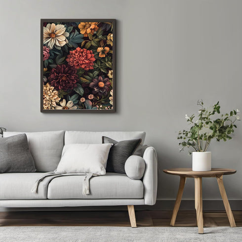 Posterizer 1 pcs-big lush wild flowers-Floral & Botanical Art-Abstract & Modern Art-Decor for Home & Office- UNFRAMED Wall Art...