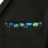 SHLAX&WING Clover Mens Pocket Square for Wedding Party Blue Green Handkerchief...
