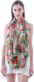 Lina & Lily Vintage 1950s Flamingo Print Women's Infinity Scarf Lightweight...