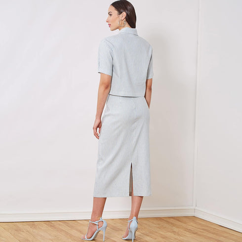 New Look Misses' Cropped Top and Pencil Skirt Sewing Pattern Kit, Code N6697, Sizes 6-8-10-12-14-16-18...