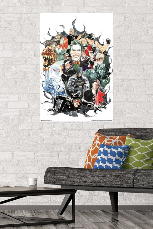 Trends International DC Comics - Batman - VIllains Wall Poster, 22.375" x 34", Premium Poster & Mount Bundle...