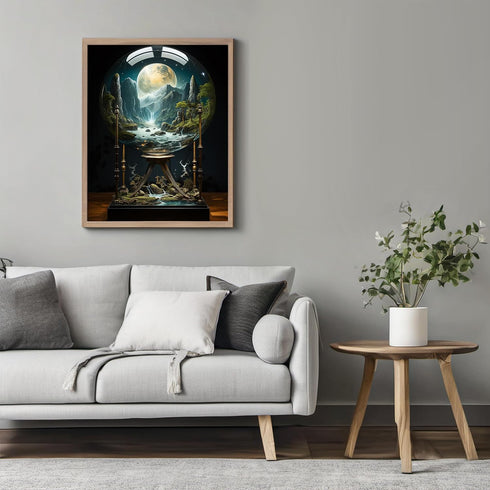 Posterizer 1 pcs-futuristic beautiful natural ecosystem-Fantasy & Fiction Art-Floral & Botanical Art-Gift for Nature, Surfers and Beach Lovers- UN...