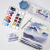 Winsor & Newton Cotman Watercolor Paint Set, 8 Half Pan, Sky Colors w/ Brush...