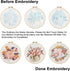 Sivilife Embroidery Kit for Beginners, 3 Sets Stamped Cross Stitch Kits for Beginner, Floral Pattern Embroidery Starter Kits for Adults with Embro...