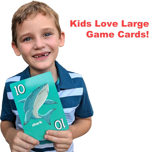 Giant Go Fish Card Game for Kids and Families – Play Go Fish and Old Maid – Large 5x7in Cards – Adorable Animal Art – a Fun Gift idea for Boy/Girl...