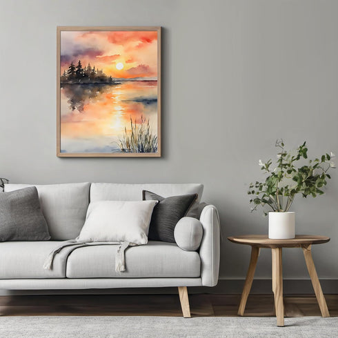 Posterizer 1 pcs- sea and beach themed oil painting style print 19-Landscape & Nature Art-Floral Botanical Art- Decor for Home & Office- unframed ...