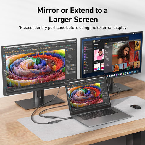 uni USB-C to HDMI Adapter 4K@60Hz, Thunderbolt 3/4 to HDMI Adapter, Type C HDMI Converter, Compatible with MacBook Pro/Air 2022, iPad Pro/Air, Sur...
