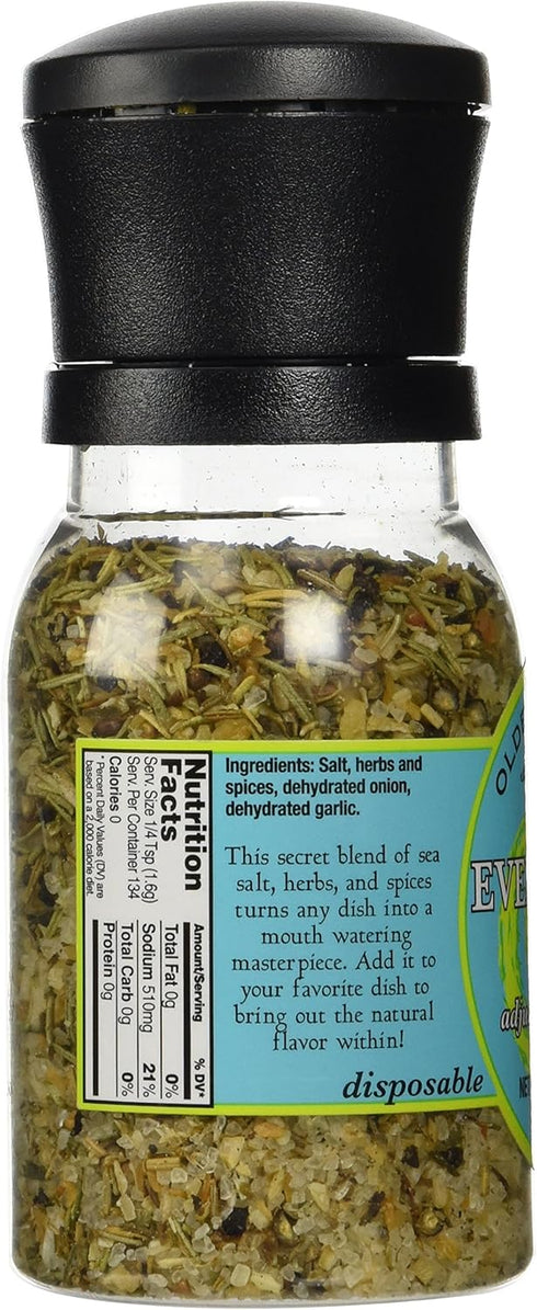 Olde Thompson Everything Salt Grinder, Salt And Spice Blend, 7.6 oz...