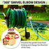 Boltigen 2PCS 90 Degree Hose Swivel Elbow, Brass Garden Hose Swivel Adapter Fitting, 3/4 GHT Garden hose Extension Connector, Garden Hose Kink Pro...