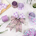 4Rolls 20 Yards Floral Wired Edge Ribbon Purple Lavender Butterfly Printed Burlap Ribbon for Gift Wrapping Wreath Bow Making Craft for Wedding Bri...