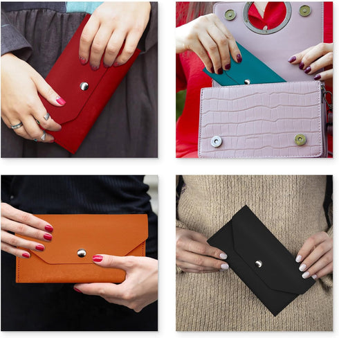 6 Pcs Cash Envelope wallets Reusable PU Leather Money Organizer for Cash Money Pouch Binder Organizer for Women Purses for Women on Holidays, Wedd...