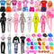 27 Pcs Doll Clothes and Accessories Including 8 Set Clothes Hooded Sport Suits Fashion Outfits Tops and Pants/Shorts with 15 Pairs of Shoes 4 Acce...