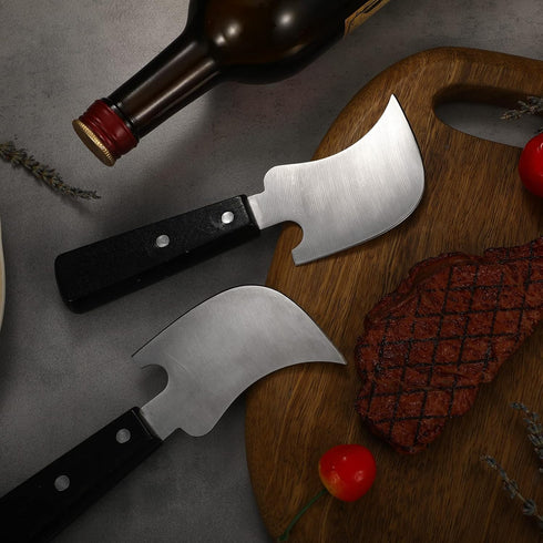 Hanaive 2 Pcs One Handed Gadgets Rocker Knife for Disabled, Disabled Products for Adults, Curved Steak Knife, Easy Hold Utensil for Chopping Limit...