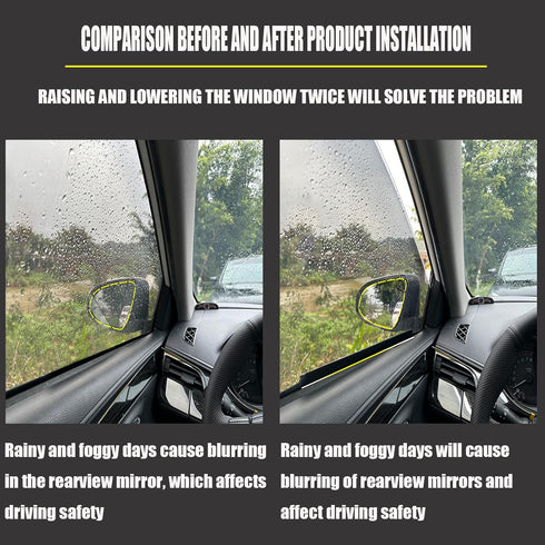 Side Window Wiper Premium All-Seasons Durable Stable And Quiet Rearview Mirror Windshield Wiper Universal Automotive Accessories (Sedan)...