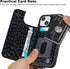 HAOPINSH for iPhone 13/14 Wallet Case with Card Holder, Black Leopard Cheetah Pattern Back Flip Case PU Leather Kickstand Card Slots Case for Wome...