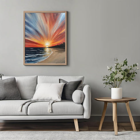 Posterizer 1 pcs- sunrise and sunset-landscape nature scene 8-Landscape & Nature Art-Floral Botanical Art- Decor for Home & Office- unframed wall ...