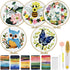 TINDTOP 5 Sets Embroidery Kit for Beginners Adult, Embroidery Kit for Beginners Include Embroidery Cloth Hoops Threads for Craft Lover Hand Stitch...
