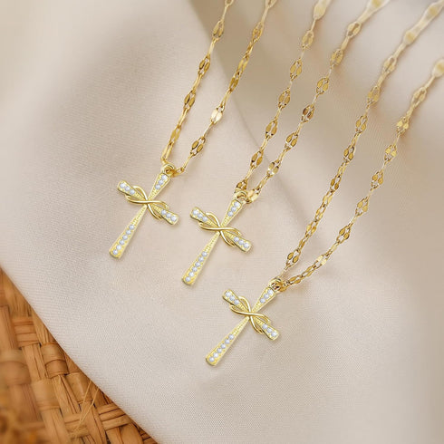 40 Pieces Alloy Rhinestone Infinity Symbol Small Cross Charms Baroque Crucifix Crystal Pendants Beads for DIY Bracelet Necklace Earring Jewelry Ma...
