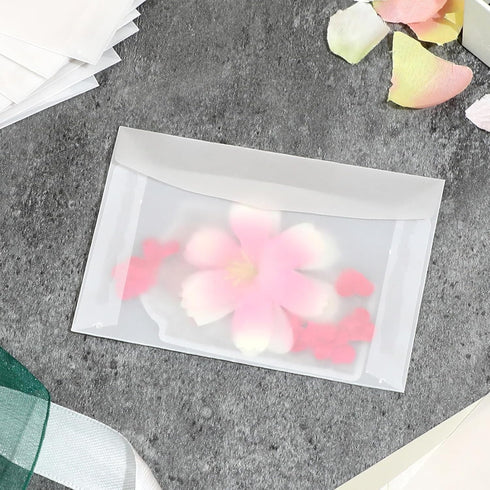 100 Pcs Glassine Envelopes, 3.9 × 2.7 Inch Small Envelopes, Mini Translucent Envelopes, Glassine Bags, Clear Envelopes for Seeds, Stamps, Coin, Lo...