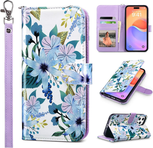 ULAK Compatible with iPhone 15 Pro Max Wallet Case for Women with Credit Card Holders, Designed Flip PU Leather Kickstand Shockproof Protective Co...