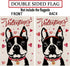 Valentines Day Garden Flag Valentine Boston Terrier Dog Flags for Outside Love Heart Anniversary Wedding Party Home Burlap Double Sided Yard Outdo...