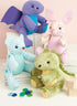 Simplicity Chubby Puppy, Lamb, Bunny, Kitten, and Dragon Plush Animals Sewing Pattern Packet, Design Code N6736, 13" Tall, Multicolor...