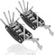 Voro Motors 2 Packs Bike Multifunction Tools, Bike Tool Kit 12 In 1 Lightweight Stainless Steel Bicycle Multi tool,Safety Locking, Survival Gear W...