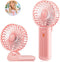 JZCreater Mini Handheld Fan,Portable Hand Held Fan, 15H Cooling Fan, Quiet 4 Speed, USB Rechargeable Battery Operated Desk Fan, Small Folding Elec...