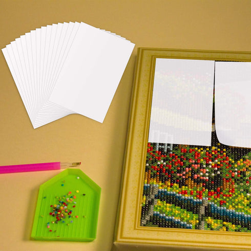 100 Pieces Diamond Painting Release Paper Double-Sided Non-Stick Cover Replacement Paper, 5.9 x 3.9 Inch...