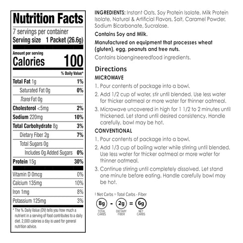 BariWise Instant Protein Oatmeal, Maple & Brown Sugar, No Sugar, Gluten Free, Low Carb (7ct)...