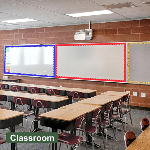 YOKIVE 1 Roll Bulletin Board Border, White Board Trim Edge Scalloped Cork Board Border, Great for Classroom Decor (4 Inch x 49.2ft, Yellow)...