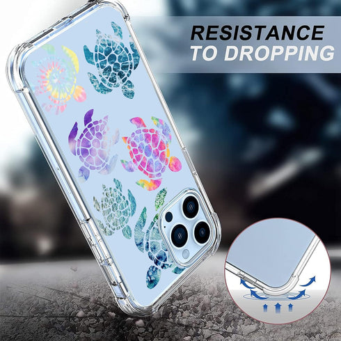 Sea Turtles iPhone 13 Pro Max Case,Ocean Creatures Pattern Design for Women Men,Soft Transparent TPU Bumper Case for iPhone 13 Pro Max...