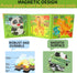 Magnetic Puzzles for Kids Ages 3 4 5 6, Wooden Puzzles Book for Toddlers, Travel Games Puzzles, 3 in 1 Cartoon Jigsaw Puzzle Book, Kids Travel Puz...