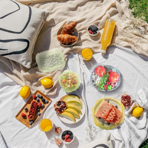 80Pcs Bowl Covers Reusable - Plastic Bowl Covers Elastic Reusable Fresh Keeping Bags Food Plastic Wrap Elastic Bowl Covers Reusable Plastic Food C...