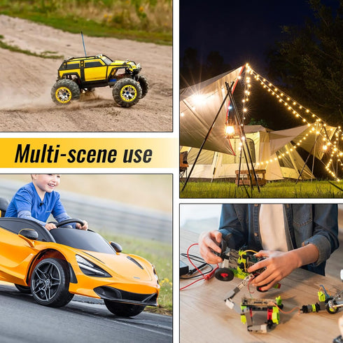 2 Packs Power Wheel Adapter for Dewalt 20V Battery, Power Wheels Battery Converter Kit with Switch & Fuse & Wire Terminals & 12 AWG Wire for DIY R...