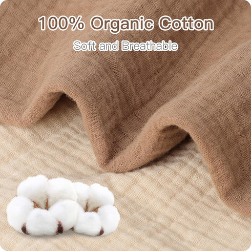 52x28 Inches Muslin Crib Sheets Fitted Crib Mattress Sheet for Baby Girls & Boys, 100% Cotton, Soft Boho Neutral Toddler Bedding Bed Sheets Fits W...