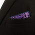 SHLAX&WING Geometric Patterned Purple Hanky Silk Pocket Square for Men Floral...