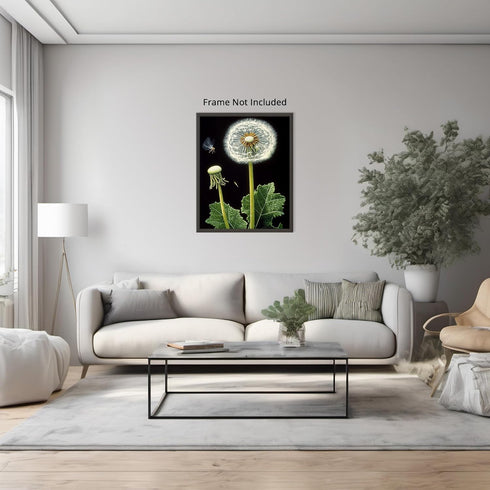 Posterizer 1 pcs-delicate dandelions in nature 3-Floral & Botanical Art-Landscape & Nature Art-Decor for Home & Office- unframed wall art...