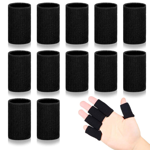 Civaner 12 Finger Sleeves for Arthritis Sports Breathable Elastic Finger Straps Joint Compression Protectors for Sport Relieve Painful Compression...