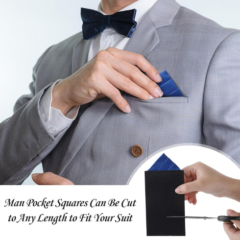 21 Pcs Pre Folded Triangles Pocket Square Suit Masculine Polyester Pocket Square Handkerchief on Card for Men, 21 Colors...