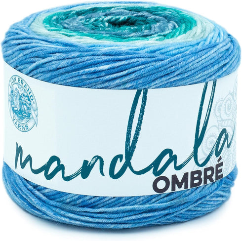 Lion Brand Yarn Mandala Ombré Yarn with Vibrant Colors, Soft Yarn for Crocheting and Knitting, Mantra, 1-Pack......