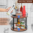 Lazy Susan Organizer 2 Tier - Turntable Spice Rack for Table Top, Wooden Rotating Lazy Susan for Cabinet Pantry Kitchen Countertop Dining Table Cu...