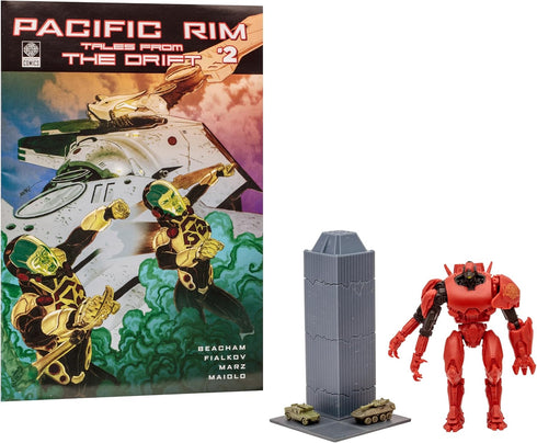 Pacific Rim McFarlane Toys Crimson Typhoon (Jaeger) 4" Scale Figure Playset with Comic...