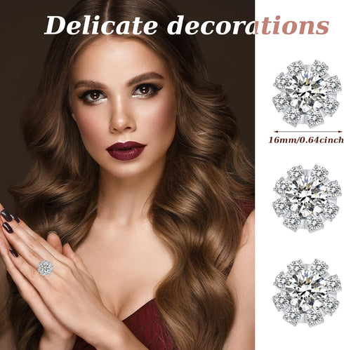 70 Pcs 16mm Rhinestone Embellishments Flatback Buttons Jewelry Flower Crystal Accessory for Crafts DIY Jewelry Making Wedding Decoration Bridal Bo...