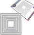 Alinacutle 5/PK Square Scallop Border Nesting Frame Die Cut, Classic Nesting Frames for Card Background, Paper Craft Die-Cuts, Scrapbooking Cuttin...