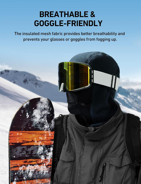 AstroAI Balaclava Ski Mask Winter Fleece Thermal Face Mask Cover for Men Women Warmer Windproof Breathable, Cold Weather Gear for Skiing, Outdoor ...