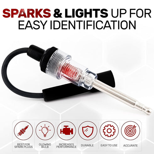 Ram-Pro Inline Spark Tester, Plug Engine Ignition 6-12 Volt Fool-Proof – Pick Up Coil/Armature Diagnostic Detector Tool for Automotive, Car, Lawnm...