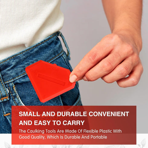 4 Pieces Silicone Caulking Tool Set Sealant Finishing Tool Grout Scraper Caulking Removal Tool for Kitchen Bathroom Floor Sink Joint Sealant Seali...