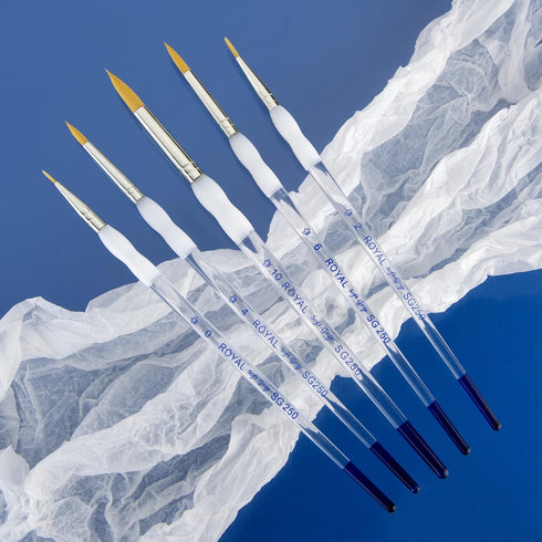 Royal & Langnickel - 5pc Soft Grip Gold taklon Paint Brush Set, Round | SG303...