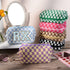 6 Pcs Checkered Makeup Bag Preppy Cosmetic Bag Bulk Pink Black Makeup Pouch Personalize Travel Toiletry Bag Organizer Cute DIY Makeup Brushes Stor...